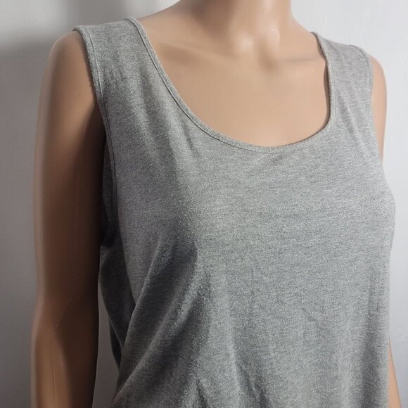 J Jill Women's Grey Sparkle Shimmery Very Soft Tank Top in a Size Large - Picture 2 of 12